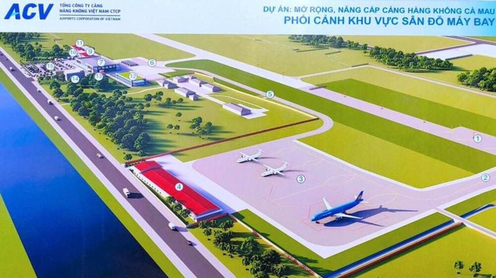 Dự án mở rộng sân bay Cà Mau (Nguồn: ACV)
